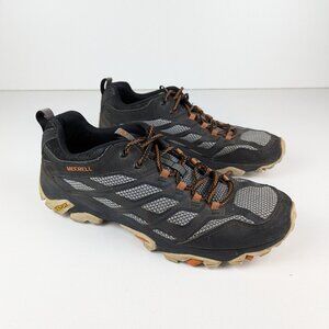 Merrell Moab FST Trail Running Shoes Men's Size 12 Black White Orange J35779